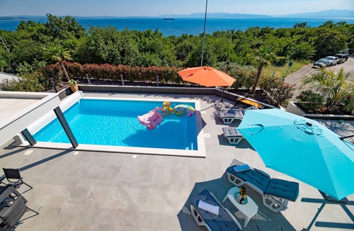 Kostrena Apartment | Beachfront Luxury Apartment , salty water heated pool
