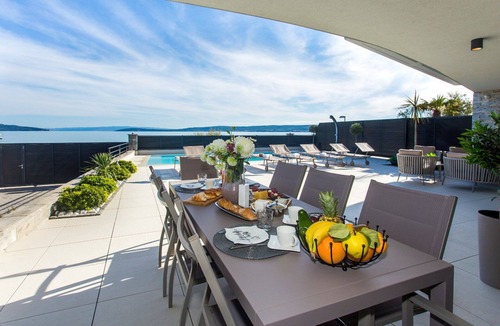 Kastel Stafilic Villa | Beachfront Villa Atlantis with Pool