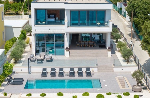 Seget Donji Villa | Beachfront Villa Luminara with 4 bedrooms, private pool, sauna