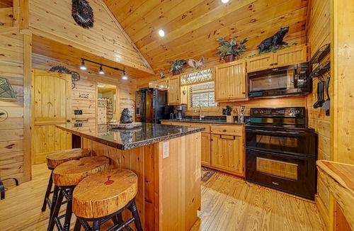 Young Harris House | Bear Bottoms with Fireplace & Hot Tub