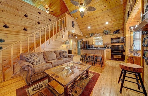 Young Harris House | Bear Bottoms with Fireplace & Hot Tub