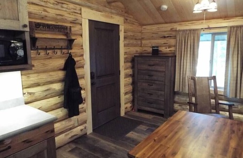 Kila Cabin | Bear Cabin at +WM Ranch Near Glacier National Park, Peaceful log cabin in the woods, yet only 20 min.