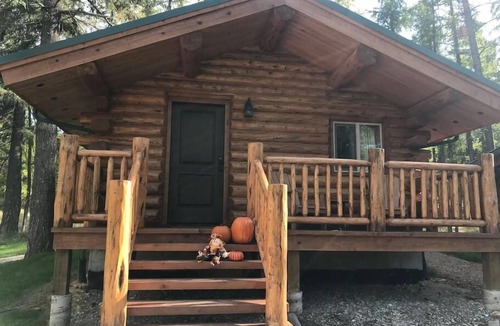 Kila Cabin | Bear Cabin at +WM Ranch Near Glacier National Park, Peaceful log cabin in the woods, yet only 20 min.