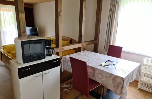 Central Interlaken Apartment | Beatenberg, large, quiet 1 room apartment Wi-Fi/WLAN, balcony, view