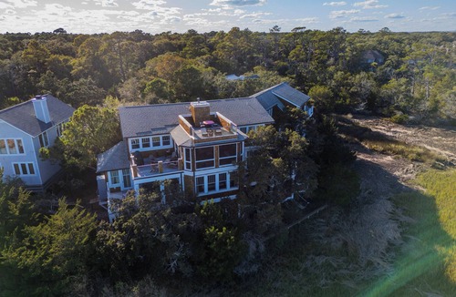 Bald Head Island House | Beauitful marsh front, six bedroom home with infinity pool with hot tub.