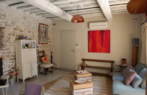 Saint-Laurent-des-Arbres Cottage | Beautiful stone house, in the medieval village of St Laurent des Arbres