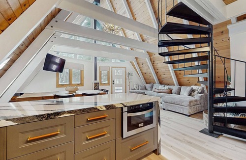 Tahoe Paradise Cabin | Beautiful A-frame home with deck, streaming, and dog friendly - near skiing