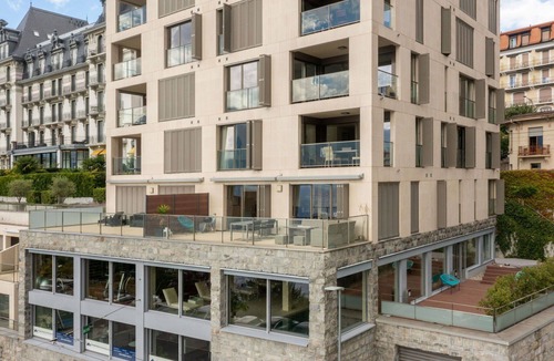 Montreux Apartment | Beautiful apartment for 2 guests with pool, A/C, WIFI, TV, terrace and panoramic view
