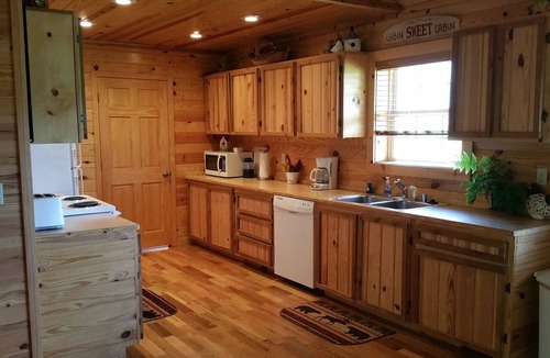 Mountain View Cabin | Beautiful cabin style home backing up on the White River!