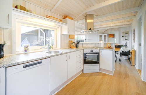 Bjert House | Beautiful home in Bjert with sauna