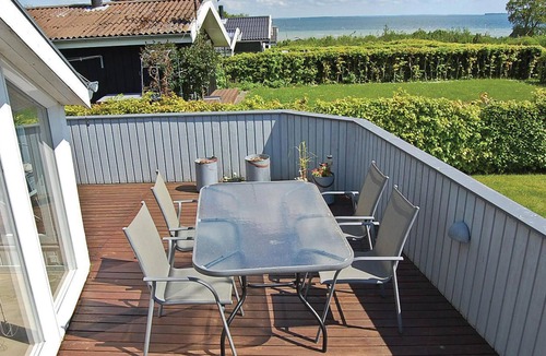 Bjert House | Beautiful home in Bjert with house sea view