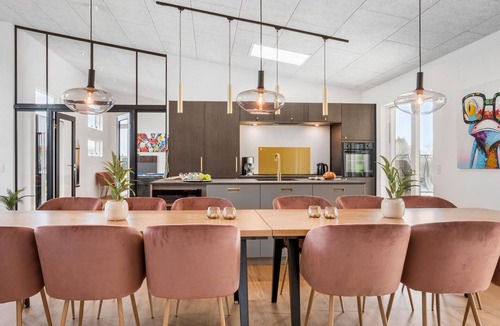 Hvidbjerg Strand House | Beautiful home in Børkop with kitchen