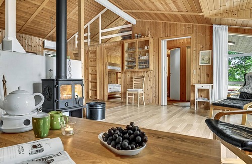 Fjellerup Strand House | Beautiful home in Glesborg with sauna