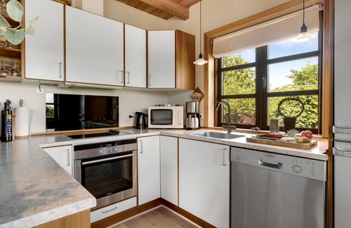 Bønnerup Strand House | Beautiful home in Glesborg with sauna