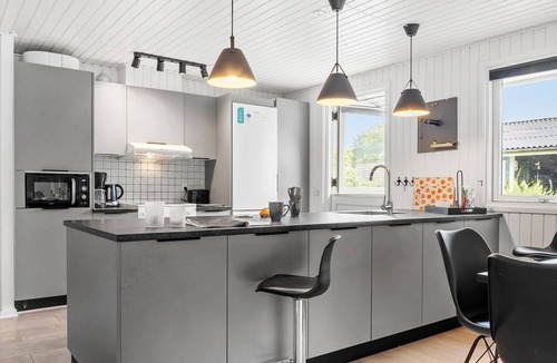 Bønnerup Strand House | Beautiful home in Glesborg with sauna