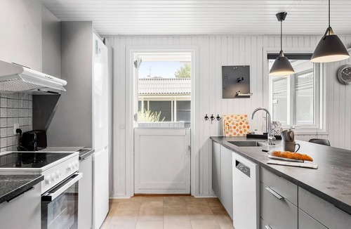 Bønnerup Strand House | Beautiful home in Glesborg with sauna