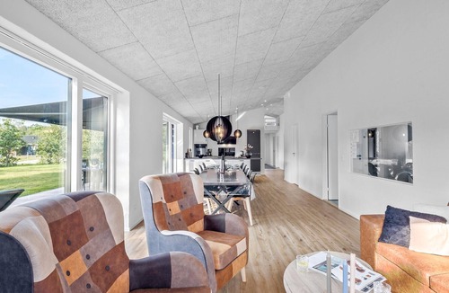 Helberskov Strand House | Beautiful home in Hadsund with sauna
