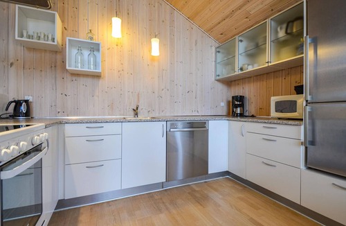 Knebel House | Beautiful home in Knebel with sauna