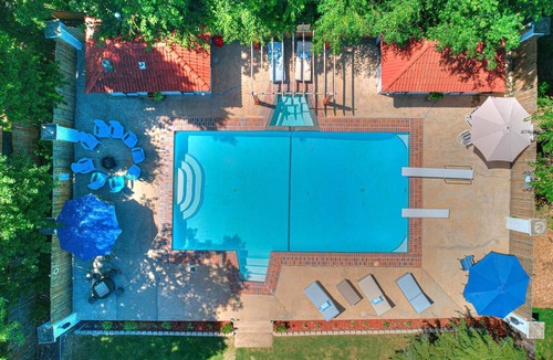 Central Oklahoma City House | Beautiful home with large outdoor pool and hot tub. Large beautiful backyard