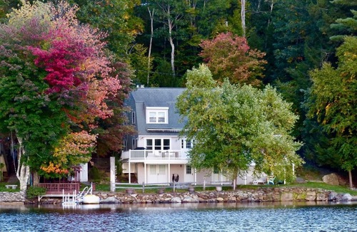 Barnstead House | Beautiful lakefront home with breathtaking sunset views