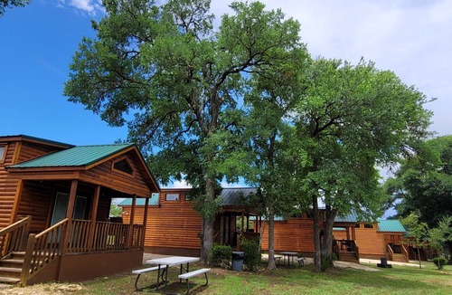 Pipe Creek Cabin | Beautiful Log cabin overlooking a meadow
