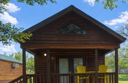Pipe Creek Cabin | Beautiful Log cabin overlooking a meadow