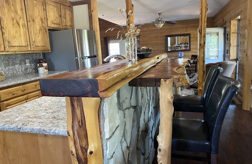 Gordonville Cabin | Beautiful log cabin with huge wrap around porches!