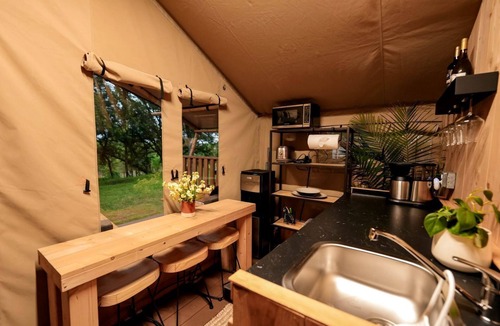 San Saba House | Beautiful Safari Tent Nestled Amidst Trees in San Saba, Texas