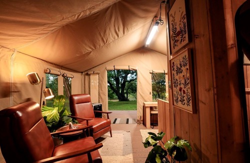 San Saba House | Beautiful Safari Tent Nestled Amidst Trees in San Saba, Texas