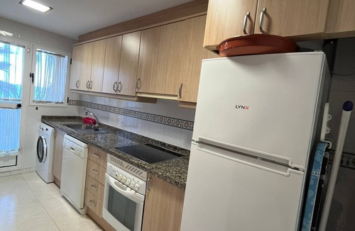 Piles Apartment | Beautiful Stella apartment in 1st line on the sea with swimming pool, palm tree