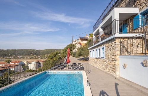 Supetarska Draga Apartment | Beautiful stone Villa Lapida for 10+2 persons, with pool and a sea view
