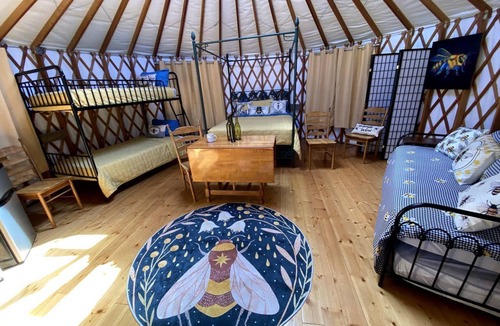 South Hartford RV Rental | Beautiful Upstate New York Luxury Camping Yurt on a Farm