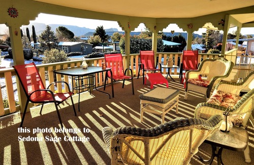 West Sedona House | BEAUTIFUL VIEWS ~ HUGE COVERED DECK ~ 150 STEPS TO STUPA & TRAILS