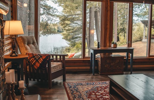 Mattawa Cottage | Beautiful Waterfront Log Cottage with Dock, Beach & Sleep Cabin Near Mattawa