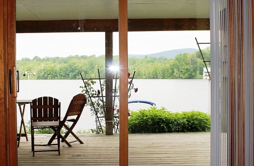 Pittsfield House | Beautiful Waterfront home with deep water dock on Onota Lake. Huge covered deck.