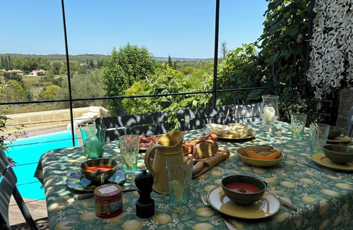 Aigues-Vives House | Beautifully restored wine makers house with private pool, AC and lovely view