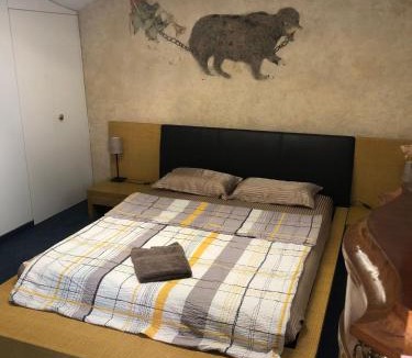 Zug House | Bedroom cum office with shared shower in Zug's Old Town