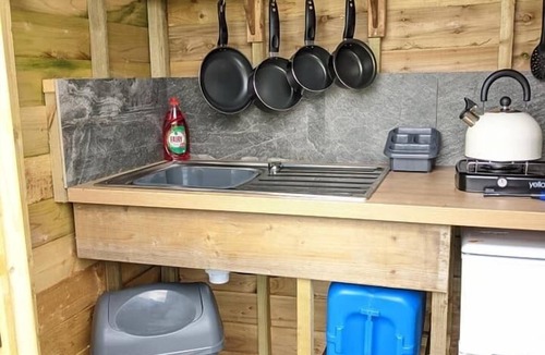 Mount Hawke RV Rental | Bell tent with separate own kitchen