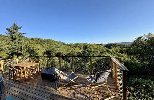 Riols Cabin | Bella Dome - Cosy dome with panoramic mountain views, surrounded by beautiful nature