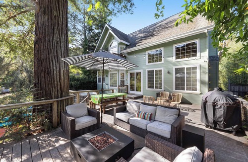 Monte Rio House | Bella Rio: Fully Equipped Riverfront Home with Private Access & Hot Tub