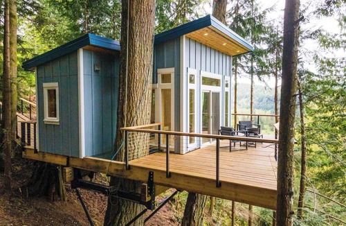 Bellingham House | Bellingham Treehouse w/Waterfall, View, & Hot Tub