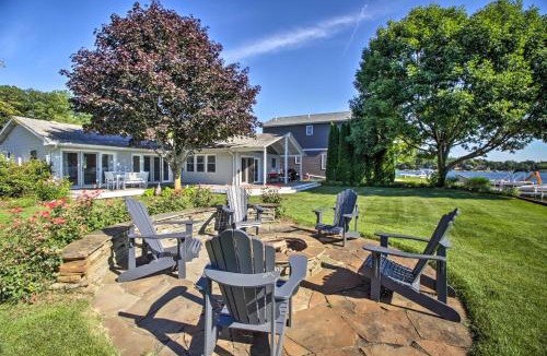 Sister Lakes House | Benton Harbor Lake House w/Dock & Fire Pit!