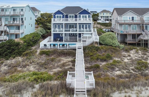 Emerald Isle House | BEST BEACH, OCEANFRONT HOME, 6 BR, 5 BA, POOL, HOT TUB, ELEVATOR, GAME ROOM