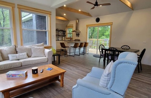 Mongaup Valley House | Bethel Woods Cabin with River