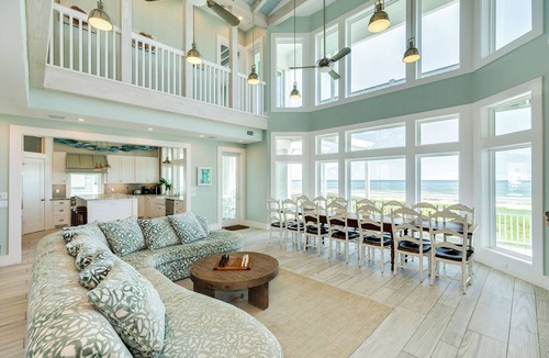 Sandhill Shores House | Big Beachfront Luxury Home w/5 Suites +Loft, Chef's Kitchen, Private Walkover