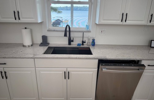 Crosslake House | Big Pine Lakefront Retreat with Private Beach, Dock, Fire Pit & Sunset Views