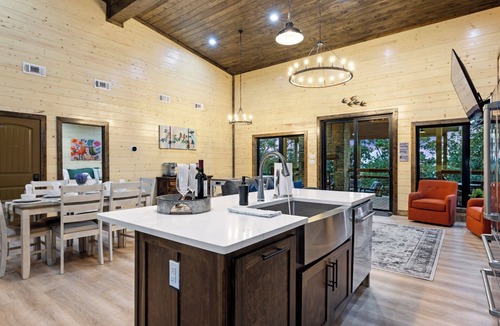 Broken Bow Cabin | Birds Eye View: Amazing Deck, Hot Tub, ADA Access