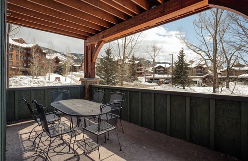 Steamboat Springs Condo | BL6106 | Mountain Residence | Private Patio with Hot Tub | Winter Shuttle