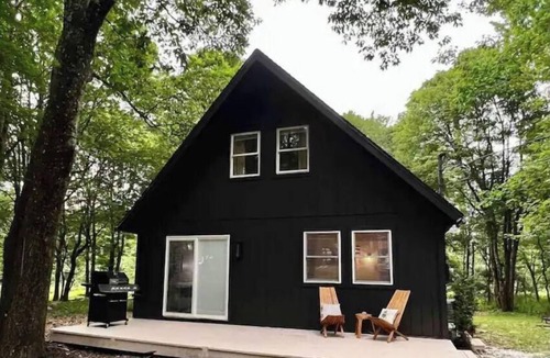 Long Pond Ski Chalet | Black bird chalet - with large backyard + fire pit