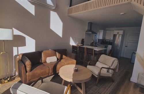Riverport Cabin | Black Salt Retreat: Modern Nordic Cabin 2 w/Hot Tub & Views